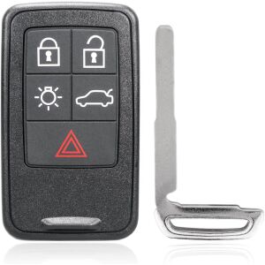 Techstar Volvo 5 gombos pótkulcs vágatlan pengével - Autókulcs