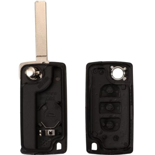 Techstar® autókulcs tok, Peugeot, Citroen, 207 307, 407, C2, C3, C4, C5, C6, C8 modellekhez, 3 gombbal, VA2, CE0536