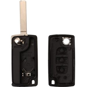 Szétszerelt Techstar Peugeot Citroen autókulcs csere ház, amely bemutatja a belső alkatrészeket és a pengét - Autókulcs