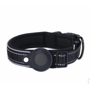 Inteligentna obroża dla psa THD z uchwytem Apple AirTag, czarna - Zwierzęta gospodarskie