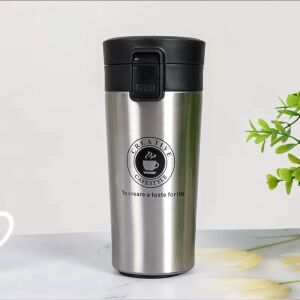Pahar termos metalic ABYZ™, 380ml, izoterm, culoare Argintiu – ideal pentru cafea, ceai si bauturi reci 136402378 - Transportatori de alimente și băuturi