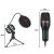 RGB USB stúdió mikrofon – kardioid, állvánnyal, streameléshez és gaminghez 136404506
