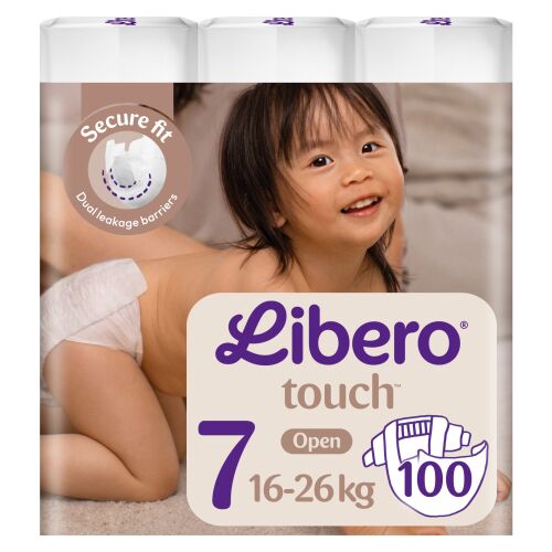 Libero Touch Junior Размер 7 (16-26 кг) пелени, пакет от 100 броя