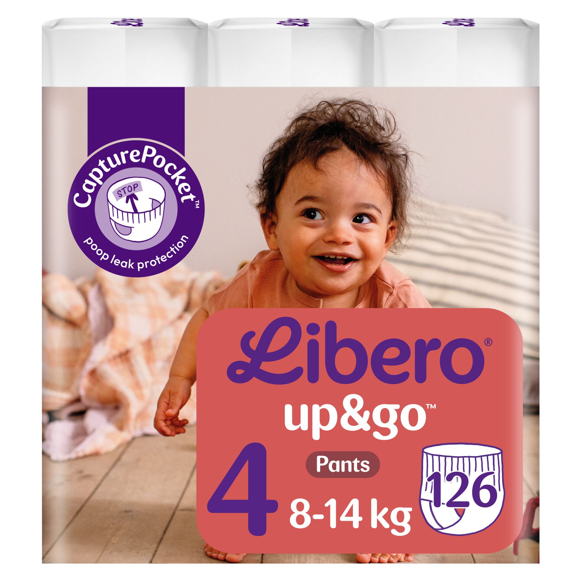 E-shop Libero Up&amp;amp;Go Plienky 8-14kg Maxi 4 (126ks)