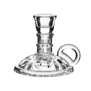 PATRICIA Átlátszó üvegből készült gyertyatartó 12x12x6 cm