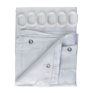 ZAC WHITE 180x180 cm Vízálló zuhanyfüggöny 12 lyukkal