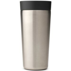Brabantia Make &amp; Take Insulated Flask duplafalú termoszbögre 360ml, hideg és meleg italok számára, szivárgásmentes, snap lid fedél, r.m. acél, sötétszürke - 228681