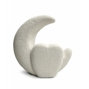 King Home MOON Gyerek Fotel Fehér Plüss Hold