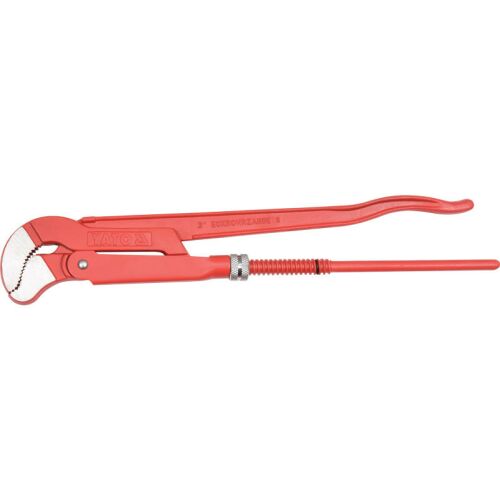 YATO 3-inch Swedish Pipe Wrench 'S' Type 45° DIN5234 CrV, adjustable plumbing tool for pipes and fittings