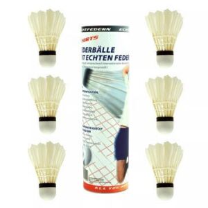 Mingi de badminton din pene - 6 buc 136428137 - Rachete de badminton, mingi si echipamente