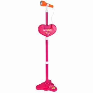 Bontempi kabelloses Bühnenmikrofon Spielzeug mit verstellbarem Ständer, pink - Bontempi