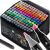Nukido NK-914 alcohol markers with dual tips, 168 colors, artist supplies