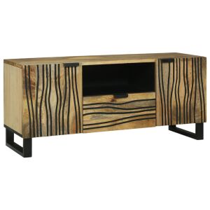 TV Szekrény - 105 x 33,5 x 46 cm, Tömör Mangófából 136430923 - TV- és médiatároló bútor