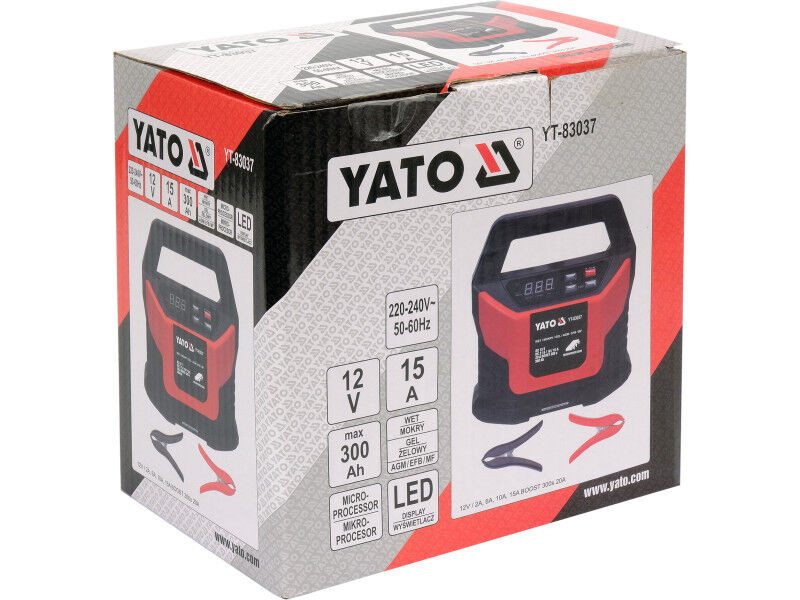 YATO Akkumulátor töltő 12 V / 20 A / max. 300 Ah