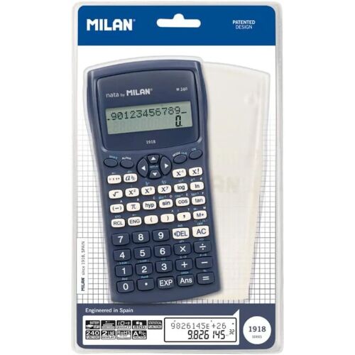 Vedecká kalkulačka Milan M240-1918 16,7 x 8,4 x 1,9 cm Modrá 136433533