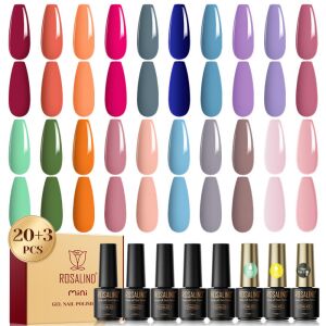 Rosalind set mini gel lakova s baznim lakom, sjajnim i mat nadlakom – 23 komada RATC23-019 136434055 - Njega Noktiju