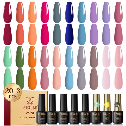 Rosalind set mini gel lakova s baznim lakom, sjajnim i mat nadlakom – 23 komada RATC23-019 136434055
