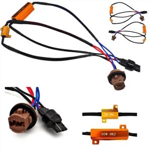 Sada 2 rezistorov W21/5W na dekódovanie chýb CAN bus, 50W 8 Ohm / 5W 39 Ohm 12V, oprava LED svetiel pre autá - Auto žiarovky