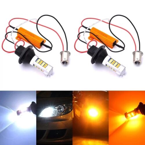 2 db LED izzó PY21W, BAU15S 12-18V CANBUS irány + nappali menetfények DRL