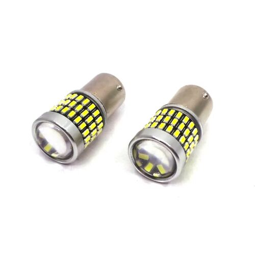 2 db BA15S LED izzó, 12-24V, 2100lm, fehér fény lencsével - Autó izzó