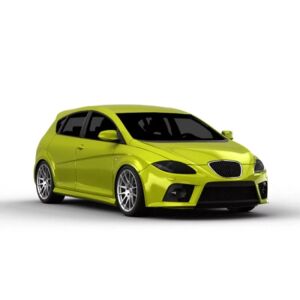 Seat Leon II žlté auto pohľad spredu - Auto žiarovky