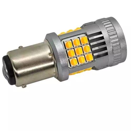 2 db P21/5W LED izzó BAY15D 12-24V hibátlan 2800lm fehér-narancs színű, P21/5W LED izzó