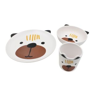 Kinder-Tischset, Tasse + Schüssel + Teller, 100% Melamin, Teddybär-Muster 136451508 - Füttern