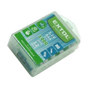 Акумулаторни батерии, 12 бр., 1000mAh, 1.2V, EXTOL ENERGY, 42062 136453399 - Батерия и акумулатор