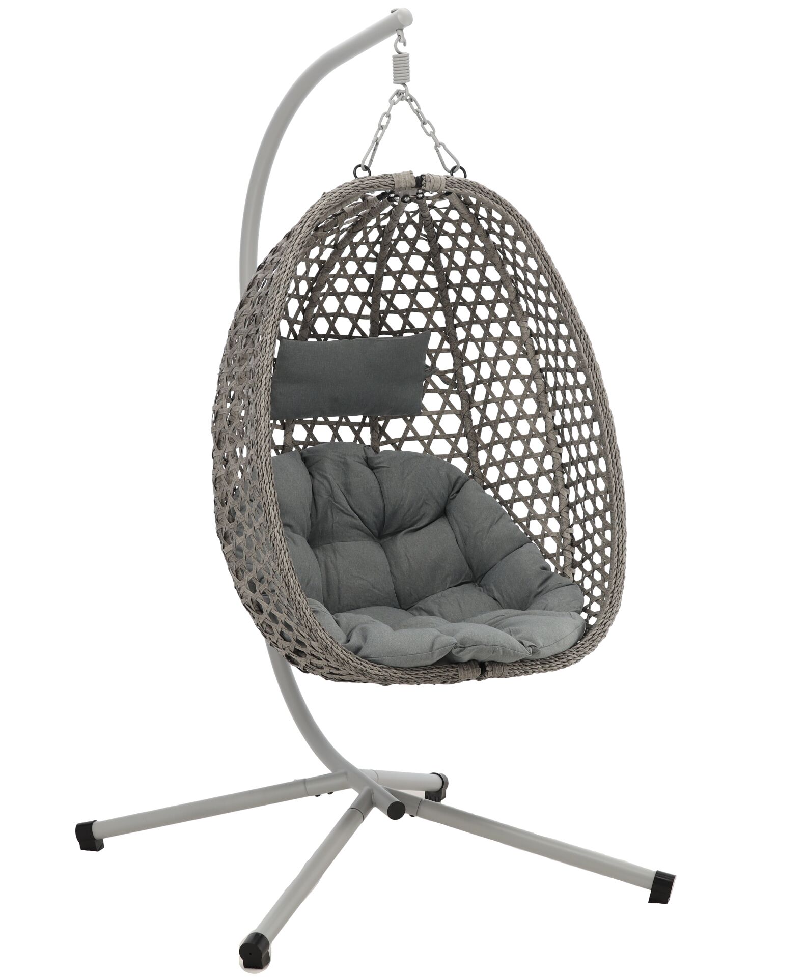 GardenLine összecsukható Függőfotel párnákkal - Szürke
