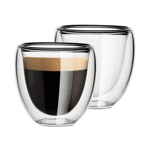 Set 2 cești de cafea din sticlă cu pereți dubli Koken, 80 ml - Servirea