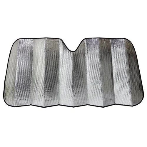 Ezüst autó szélvédő napellenző, 150x90 cm, méhsejtes mintázat