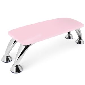 Rózsaszín Professzionális Kéztámasz Króm Lábakkal - Műkörmös kiegészítő