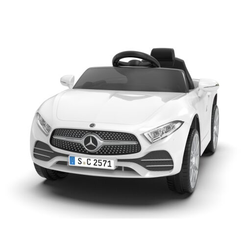 Бяла електрическа кола Pepita Mercedes-Benz CLS350 - изглед отпред