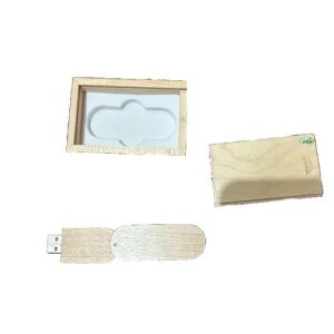 Fa USB meghajtó 1GB díszdobozban, gravírozható - Pendrive