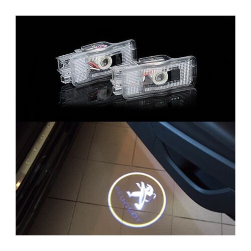 Peugeot LED ajtó projektor lámpák használat közben - Logó kivetítés - Autólámpa