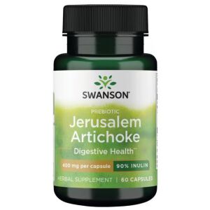 Swanson Prebiotic Topinambur capsule pentru sănătatea digestivă, 400mg per capsulă, 90% Inulină, 60 capsule - Frumusețe și sănătate
