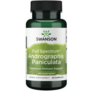 Swanson Andrographis Paniculata 400mg capsule pentru susținerea imunității - Frumusețe și sănătate