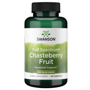 Swanson Chasteberry Fruit 400mg kapsułki na wsparcie hormonalne - Suplement diety