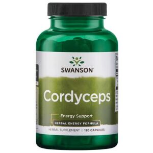 Swanson Cordyceps 600mg капсули за енергия и имунна подкрепа, 120 броя - Хранителна добавка