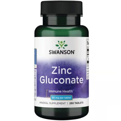 Swanson Cink-glükonát 30mg tabletta, immunrendszer támogató étrendkiegészítő - Vitamin