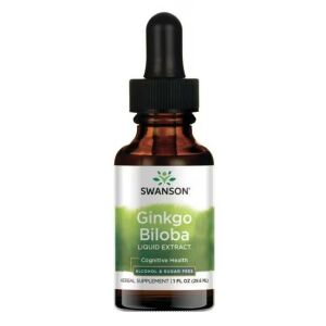 Swanson Ginkgo Biloba Extract lichid 1 fl oz pentru sănătatea cognitivă - Frumusețe și sănătate