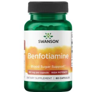 Swanson Benfotiamină 160mg capsule pentru susținerea glicemiei - Frumusețe și sănătate