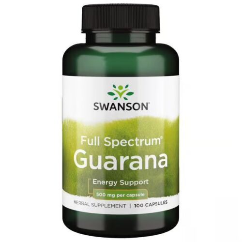 Swanson Guarana 500mg kapszula az energia támogatásához - Étrendkiegészítő