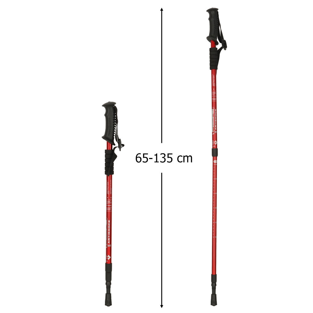 Nordic walking botok összecsukható 2 db piros
