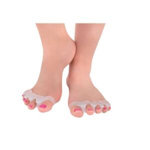 Lábujj elválasztó használat közben, fehér szilikon lábujj távtartó a lábfájdalom enyhítésére - Lábápolási eszköz