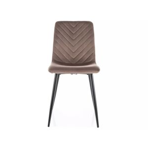 Daren Velvet Bársony Étkezőszék Cappuccino Geometrikus Steppelt 136463013 - Étkező szék