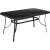 Fieldmann Rony II. garden dining set table with black tempered glass top and steel frame