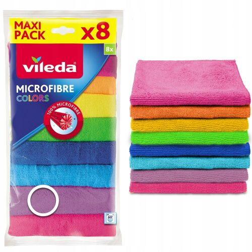 Mikroszálas törlőkendő 8 db/csomag Vileda Color 8 színű_F18597 136482417