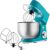 Sencor STM 3637TQ turquoise stand mixer with stainless steel bowl and attachments