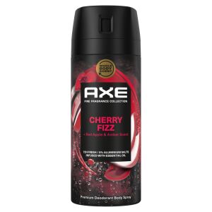 Axe Cherry Fizz Fine Fragrance Collection dezodor w sprayu do ciała, 150ml, zapach czerwonego jabłka i ambry, 72H świeżości - Dezodor